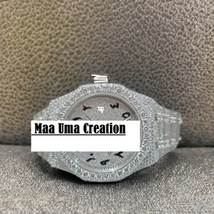 Reloj de Lujo de Cuarzo con Diamantes Moissanite VVS, Edición Limitada, Estilo Antiguo, Correa de Acero Inoxidable, Esfera de Cristal, Automático - Product Image 2