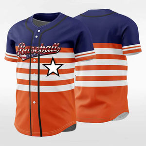 Maillots de baseball personnalisés en polyester sublimé, respirants et confortables, à manches courtes, pour équipes, vente en gros, OEM - Product Image 4
