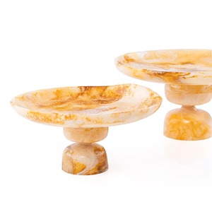 Premium Resin Elevated Serving Bowl Set with Coordinated Tray and Artistic Saucers for Modern <b>Islamic</b> Home Decor and <b>Gift</b> - Product Image 1