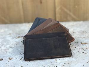 Genuine Leather Custom Logo <b>Card</b> Holder Wholesale Minimalist RFID Credit <b>Card</b> Pocket <b>Case</b> Mini Wallet LCH-0193 - Product Image 2