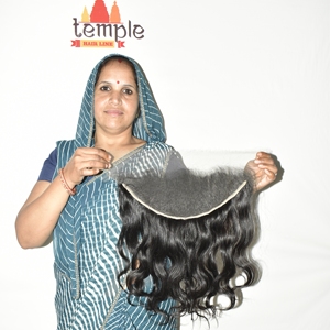 Extensiones de Cabello con Ondas Profundas, 13*6 HD Frontal, Doble Trama, 100% Cabello Natural Virgen Remy Indio, Fácil de Aplicar, Cutícula Alineada - Product Image 1