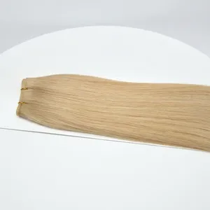 Peluca de Cabello Humano Rubio Natural Liso con Trama Remy, Base de Seda con Cutícula Completa, 100% Densidad, Una Sola Dirección - Product Image 4