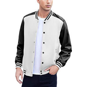 Chaqueta Varsity de Cuero con Diseño Personalizado de Equipo Deportivo de Béisbol Bordada de Alta Calidad en Venta - Product Image 3