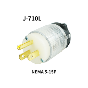 Producto en Oferta: Enchufe de Cuchilla Recta con Luz Visible, Apto para Suministro de Energía de Equipos Portátiles - Product Image 1