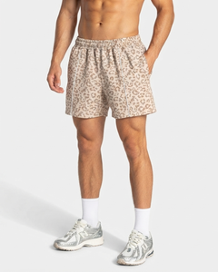 Custom Men's Leapord Print Contrastline Board <b>Short</b> Premium Quality Cotton <b>Fleece</b> Breathable Streetwear Custom Logo <b>Shorts</b> OEM - Product Image 3