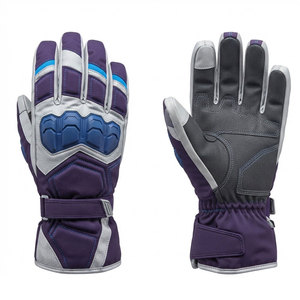 Gants de ski d'extérieur, protection thermique des mains avec tissu résistant au vent, surface imperméable, prise en main renforcée et ajustement flexible des doigts - Product Image 1