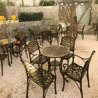 Meubles de jardin modernes et durables en métal avec structure en aluminium, garantie 3 ans, pour terrasse extérieure, parc de loisirs, cour, villa, 2 places, Inde