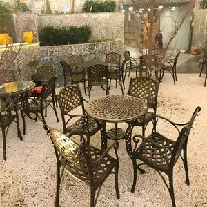 Conjunto de Muebles de Jardín Modernos de Metal con Estructura de Aluminio, Muebles de Patio para Exteriores con 3 Años de Garantía, Asientos para Parques, Patios y Villas en India - Product Image 3