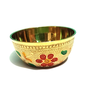 Handcrafted Brass Serving Bowl Durable Lightweight Decorative Bowls Modern Design Dishwasher Safe Freezer Safe for Home Kitchen - Product Image 1
