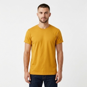T-shirt en coton pour homme, 240 g/m², coupe oversize, épaules tombantes, manches courtes, uni, style hip-hop, col rond - Product Image 1