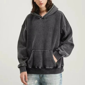 Sudaderas con capucha para mujer con lavado ácido, antibacterianas, de moda, precio mayorista, MOQ bajo, novedad. - Product Image 1