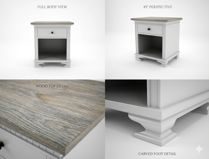 Elish Handcrafted Wooden <b>Bedside</b> Table Clean-Line Minimalist Natural Finish Nightstand for Bedroom and Apartment Living - Product Image 5