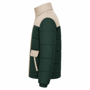 Chaqueta Acolchada de Invierno para Hombre, Estilo Urbano, de Poliéster, con Cuello Alto, Bloques de Color, Producción de Ropa OEM con Colores Personalizados - Product Image 2