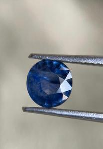 ไพลินสีน้ำเงิน Sri lankan, ไพลินธรรมชาติตัดรูปไข่ไพลินอุ่น - Product Image 2