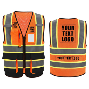 Custom Logo Workwear <b>Uniforms</b> Reflective Safety Vest High Visibility <b>Construction</b> Safety Vest Manufacturer Bulk Supply - Product Image 2