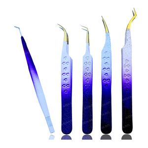 Pinzas de Precisión Antiestáticas de Acero Inoxidable con Punta de Fibra en Forma de L de 45 y 90 Grados, Duraderas, con Empuñadura de Diamante Azul Plasma, Marca Privada - Product Image 6