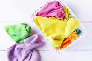 Ensemble de serviettes à main et torchons de cuisine en microfibre - Serviettes de nettoyage pour la maison écologiques, couleur unie, rectangulaires, séchage rapide - Product Image 4