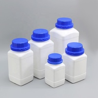 Bouteilles de laboratoire rectangulaires en plastique HDPE AYEROXO 250ml 500ml 750ml 1000ml à large ouverture pour liquides/poudres, personnalisables