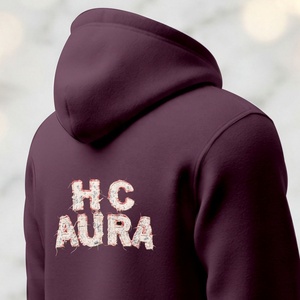 Top Quality Top Selling Sustainable Mat Pink Color Custom Chenille Embroidery Logo Patch Professional Premium Quality <b>Hoodies</b> - Product Image 5