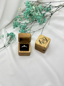 Eco-Friendly Rectangle <b>Wooden</b> <b>Box</b> for Jewelry Gift Storage-Soft Interior for Delicate Items Christmas Chinese New Year Tabletop - Product Image 5