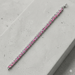 Art Palace - Encantador Charm de Plata con Circonita Cúbica Rosa para Pulsera, Elegante CZ - Product Image 2