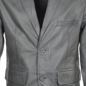 Blazer en cuir pour homme, tendance, anti-plis, qualité supérieure, prix abordable, avec logo/couleurs personnalisables - Product Image 2