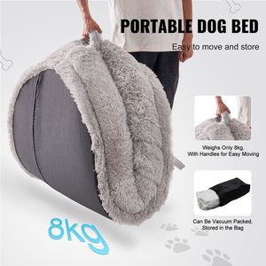 Lit pour chien XL imprimé, 72" x 48" x 10", mousse orthopédique, housse en velours PV lavable - Product Image 4
