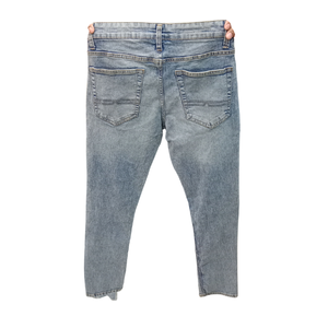 <b>Men</b> Slim Fit Straight Leg Stonewashed Denim <b>Jeans</b> <b>High</b> <b>Waist</b> Casual Cotton Pants Spring Wear Solid Color - Product Image 2