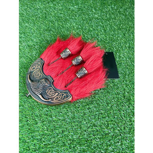 Top Selling Scottish Full Dress Rabbit Fur Sporran with Highland Cow Cantle and 3 Tassels <b>Chain</b> <b>Belt</b> Factory Supplies - Product Image 5