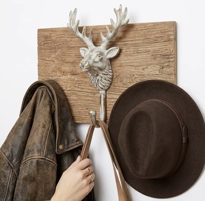 Gancho de Pared Vintage con Diseño de Reno Blanco, de Hierro Fundido, Ajustable, Ecológico, Duradero, Gancho Individual para Ropa - Product Image 4