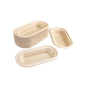 Top Selling Eco Friendly Disposable 500 ml Rectangular Pulp Moulded Food <b>Container</b> Leak Resistant Packaging for Hot/Cold Meals - Product Image 2