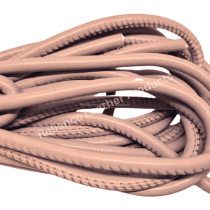 Corde ronde en cuir cousue de haute qualité | Options de couleur personnalisées | Cordon de point rond doux, utilisé avec charme, perles, pierres - Product Image 1