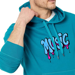 Sweat-shirt à capuche unisexe surdimensionné Econex Sports, 100% coton French Terry, rose uni, décontracté, avec poche avant, automne - Product Image 6