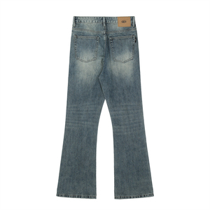 Pantalones Vaqueros de Mezclilla Lavada para Hombre, Transpirables, Sólidos, Corte Regular, Azul Retro, Unisex, Primavera Invierno - Product Image 2