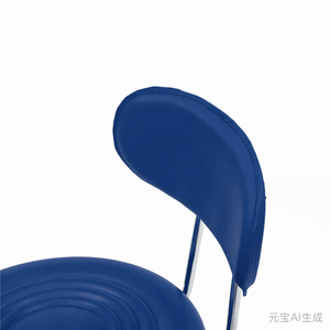 Round Shape Adjustable Salon <b>Stool</b> <b>with</b> <b>Back</b> Blue Line Design Comfortable Salon Furniture - Product Image 4