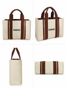 Pritam & Co Custom Letter Print Cotton <b>Canvas</b> <b>Tote</b> Bag Reusable Shopping Handbag Wide Strap Shoulder Carry for Daily Travel - Product Image 2