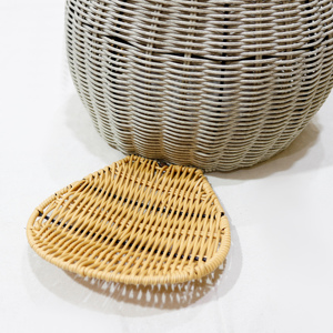 Woven Duck Shape Storage <b>Basket</b> With Lid Minimalist Design Animal Shape Decorative Container - Product Image 6