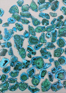 Lot de tranches de chrysocolle et malachite 100% naturelles, prix de gros, pierres pour la fabrication de bijoux en malachite faits à la main, pierres précieuses de chrysocolle - Product Image 4