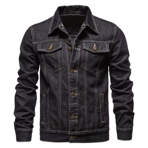 Chaqueta de Mezclilla Tejida Azul Claro para Hombre, Corte Regular, Color Sólido, Cierre de Botones, Lavable, Bolsillos con Costuras Decorativas, Estilo Casual para Invierno y Otoño - Product Image 2