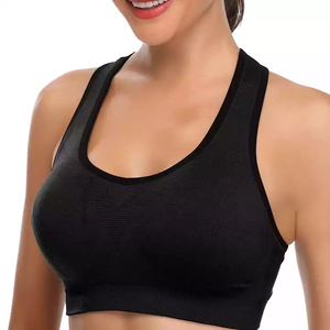 Strappy Back <b>Cross</b> Sports Bra Seamless Padded Gym <b>Top</b> Yoga Bralette High-Impact Activewear Wholesale Breathable Fitness Gear - Product Image 3