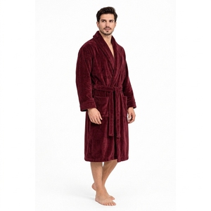 Peignoir avec poches, logo personnalisé, best-seller, peignoir en satin de soie respirant pour homme, robe de nuit, été, manches longues, grande taille - Product Image 5