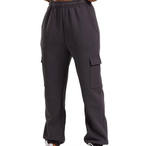 กางเกงวอร์มผู้หญิงแบบสั่งทำปี 2026 ดีไซน์ลำลอง ผ้าฟลีซ มีกระเป๋า เอวสูง กางเกงขายาวผู้หญิง - Product Image 1