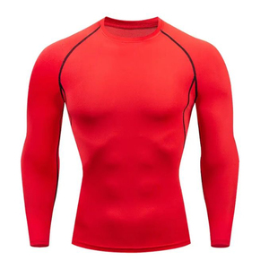 Camiseta Deportiva de Compresión de Manga Larga para Hombre, Blanca, de Secado Rápido, Poliéster, Diseño sin Costuras, Superventas - Product Image 2