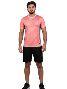 Maillot de football pour homme, jaune fluo et bleu, à blocs de couleur, manches courtes, anti-humidité, coupe classique, col en V, tissu mesh, personnalisable pour équipe - Product Image 6