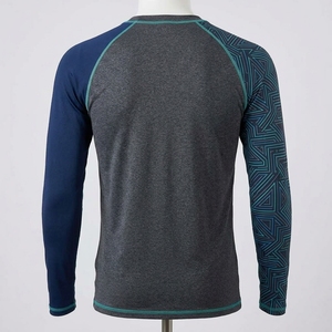 Surfing <b>Swimming</b> Apparel Quick Dry <b>Men</b> Rash Guard Long Sleeve Breathable Moisture Wicking Athletic Performance Sports <b>Shirt</b> - Product Image 5