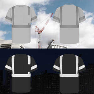 Camiseta de Seguridad Econex Deportiva para Hombre, Azul, de Algodón, Reflectante, Transpirable, de Secado Rápido, Antiarrugas, de Alta Visibilidad, con Serigrafía - Product Image 3