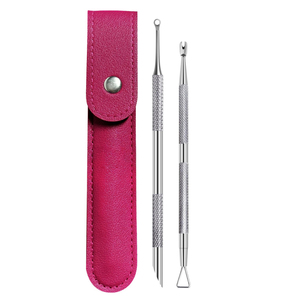 2-Piece Facial Pore Cleaning Kit Stainless Steel Acne Pimple Popper <b>Tool</b> With Portable Case Beauty <b>Tools</b> For Salon Personal Care - Product Image 1