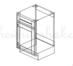 White Shaker <b>Frame</b> or <b>Frameless</b> Vanity Sink Base Cabinet - Product Image 6