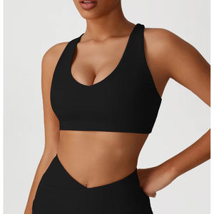 Custom Women's High Support Sports Bra Beauty Back Breathable Shockproof Quick Dry Gym Fitness Top OEM Activewear - Product Image 2