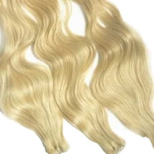Extensions de Cheveux Humains Bruts Naturels Non Traités Blonds Bundles de Cheveux Remy Indiens avec Vague Naturelle et Styles de Vague Profonde Lâche - Product Image 6